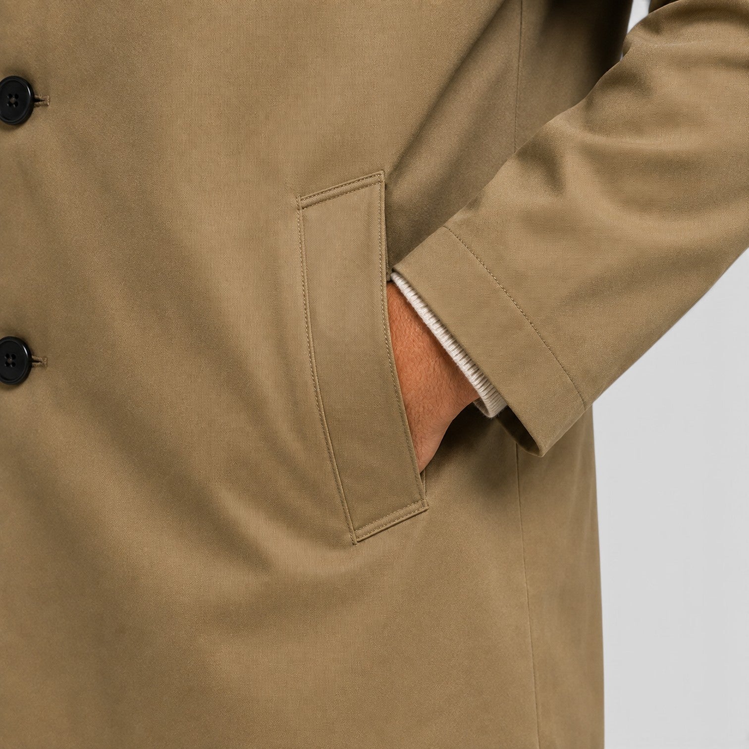 Monvaline | Men's Casual Mid-Length Trench Coat – Warm Casual Outerwear