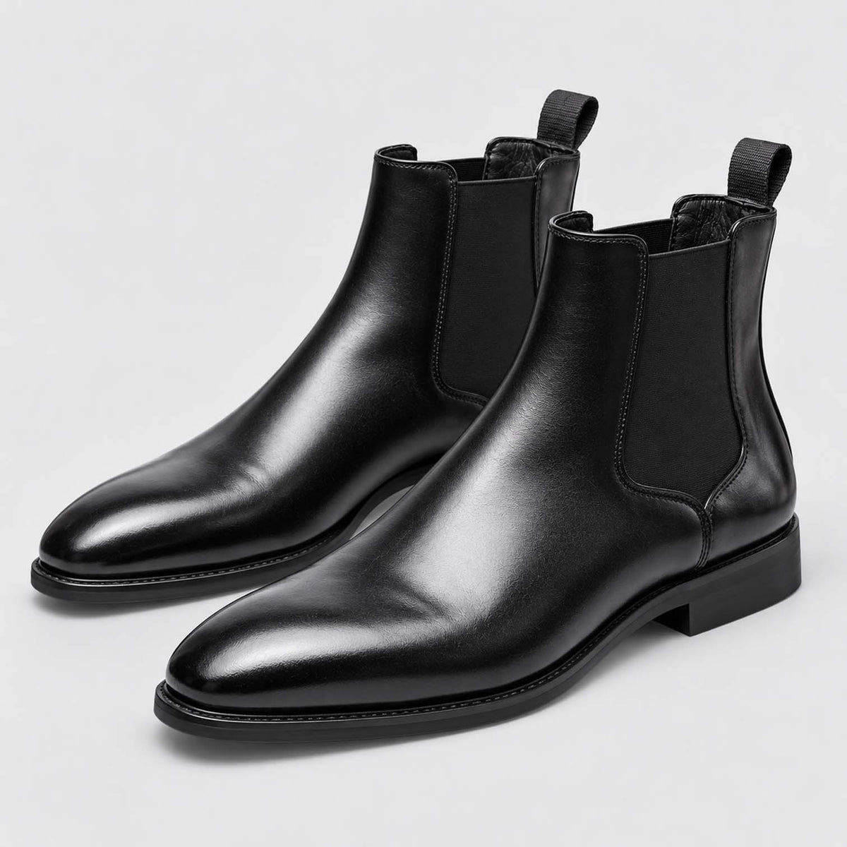 Monvaline | Men's Faux Leather Chelsea Boots Classic Slip-On
