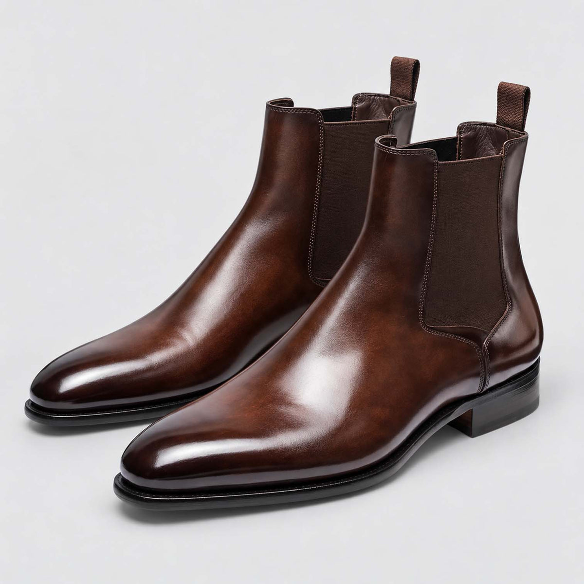Monvaline | Men's Faux Leather Chelsea Boots Classic Slip-On