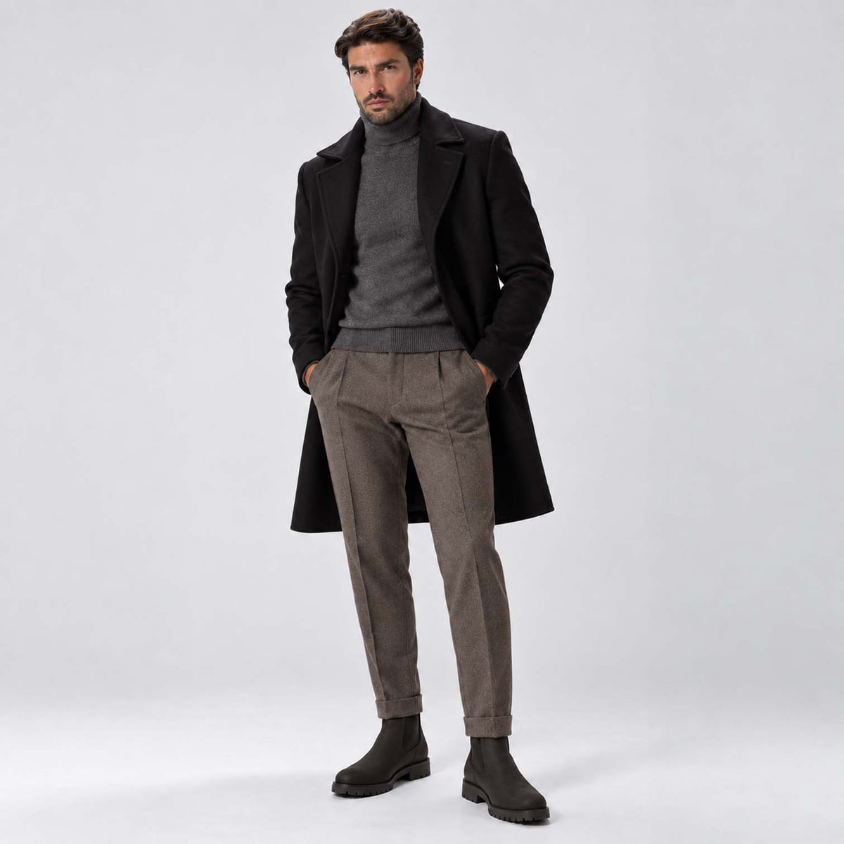 Monvaline | Men's Chelsea Boots – Slip-On Leather, All-Day Comfort