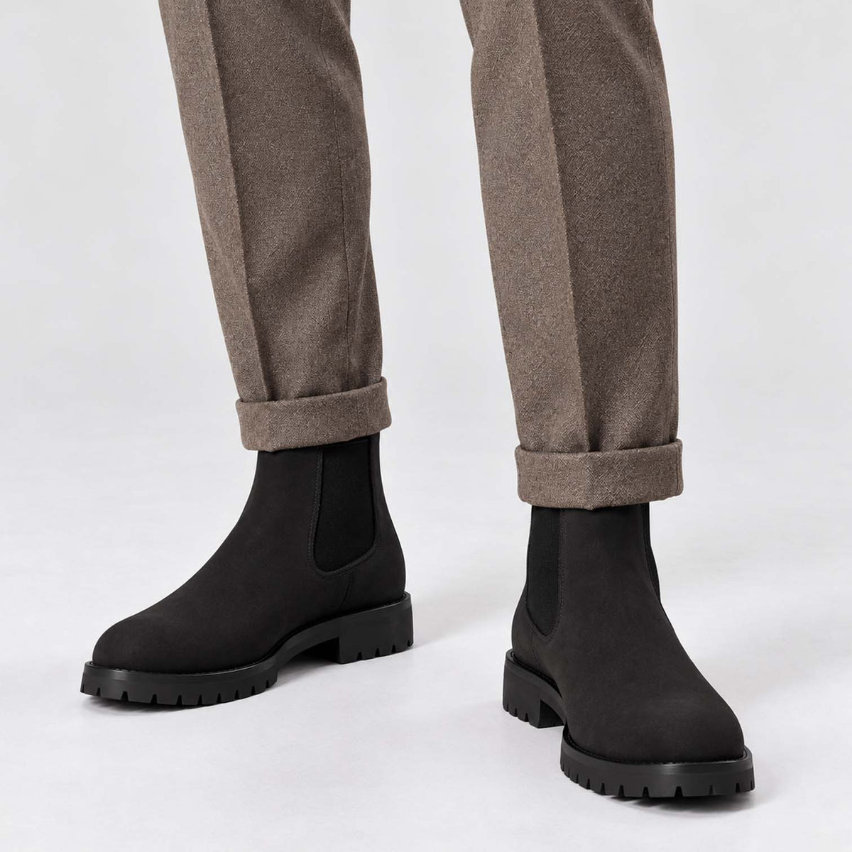 Monvaline | Men's Chelsea Boots – Slip-On Leather, All-Day Comfort