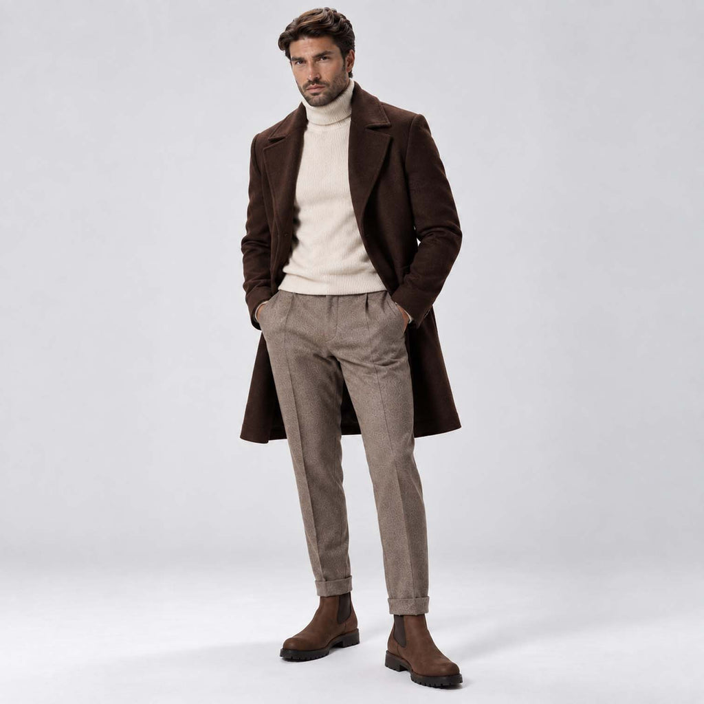 Monvaline | Men's Chelsea Boots – Slip-On Leather, All-Day Comfort