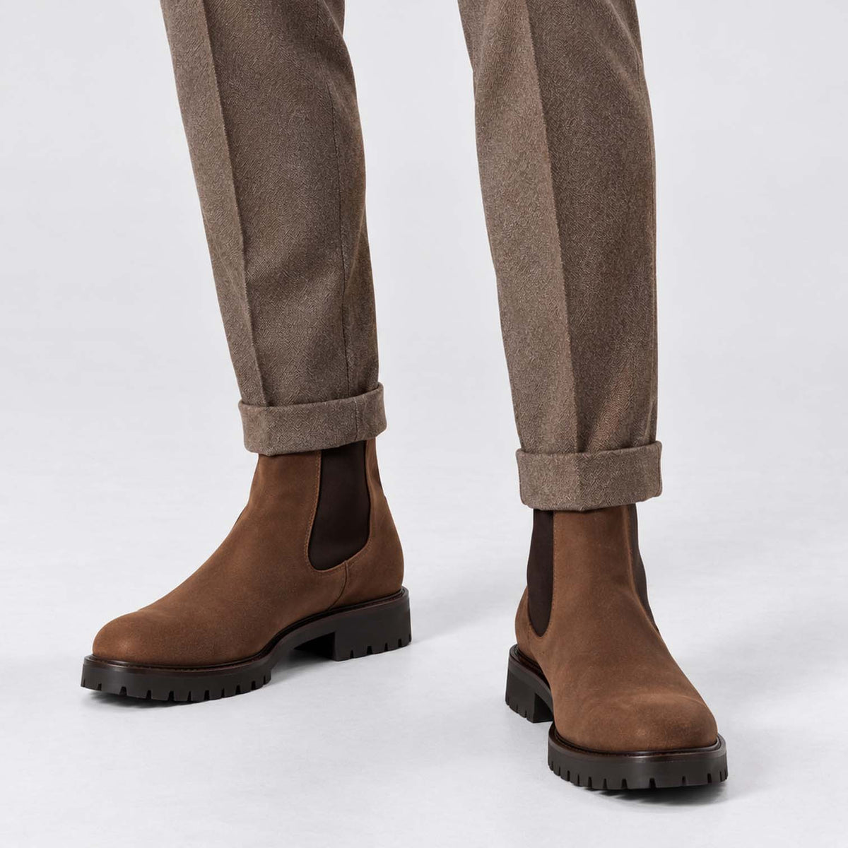Monvaline | Men's Chelsea Boots – Slip-On Leather, All-Day Comfort