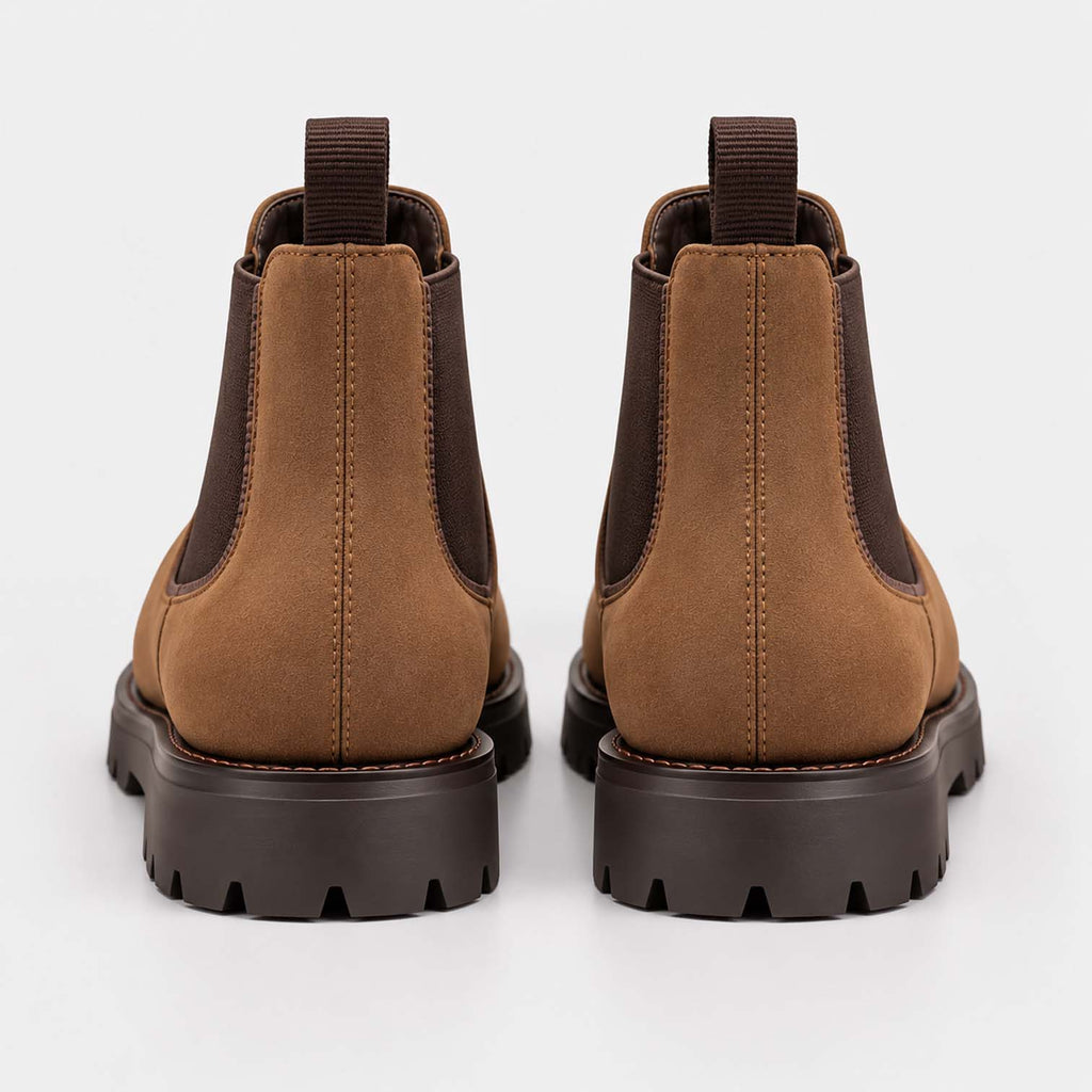 Monvaline | Men's Chelsea Boots – Slip-On Leather, All-Day Comfort
