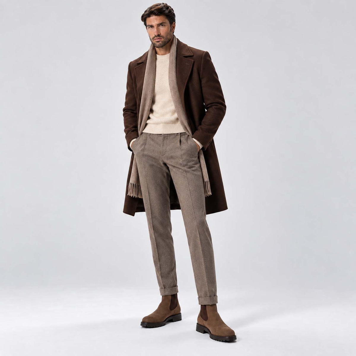 Monvaline | Men's Chelsea Boots – Slip-On Leather, All-Day Comfort
