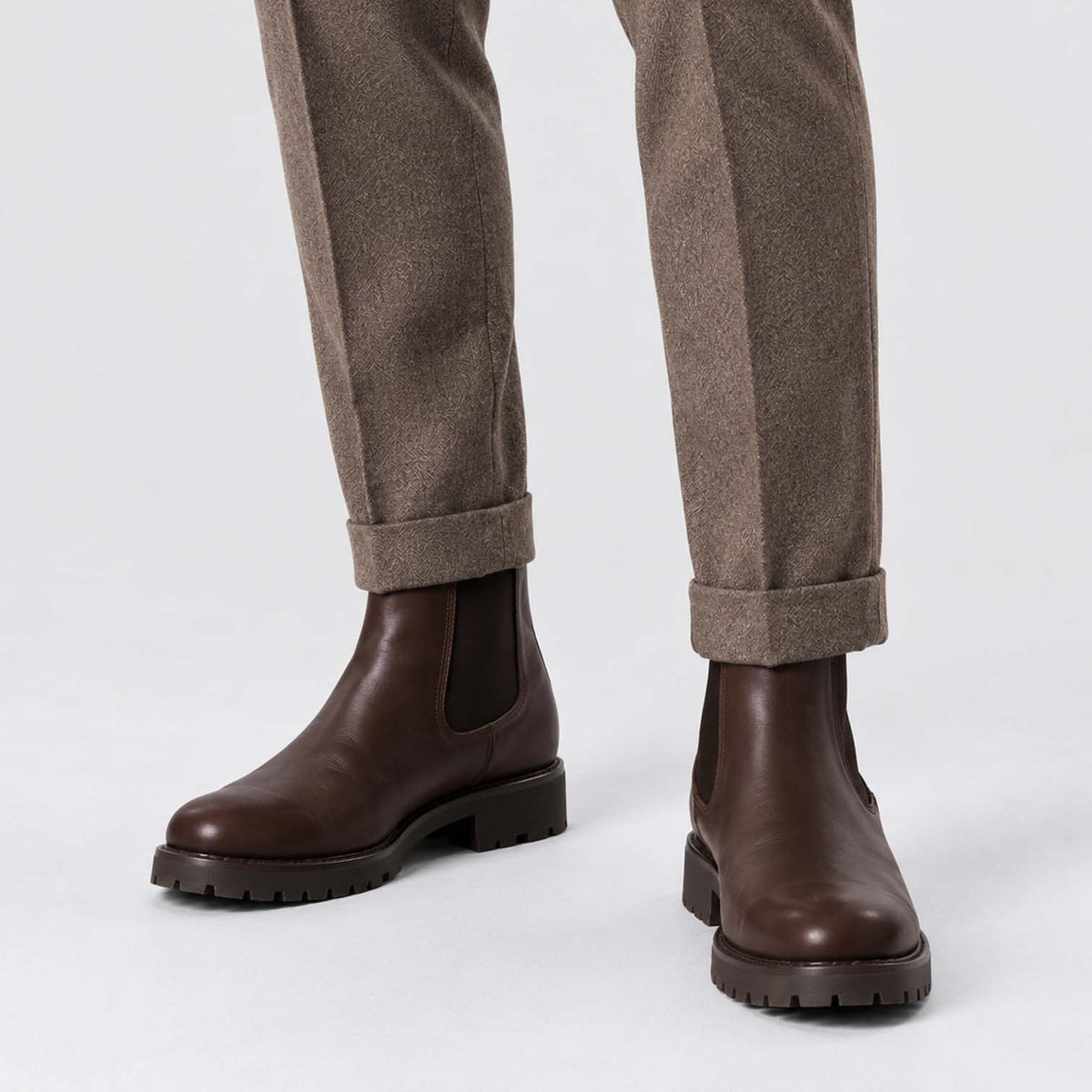 Monvaline | Men's Chelsea Boots – Slip-On Leather, All-Day Comfort