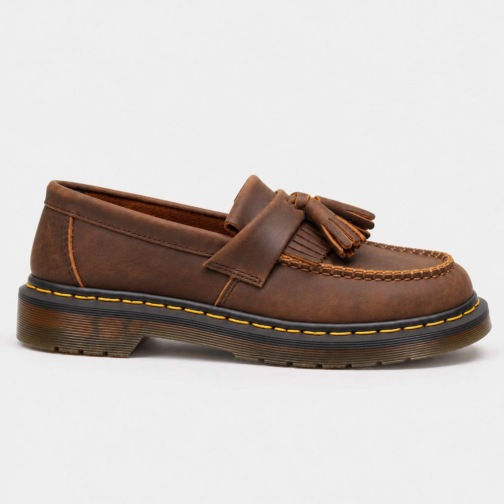 Monvaline | Men's Brown Tassel Loafers Chunky Sole British Style