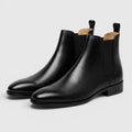 Monvaline | Men's Classic Leather Chelsea Boots for Business Casual