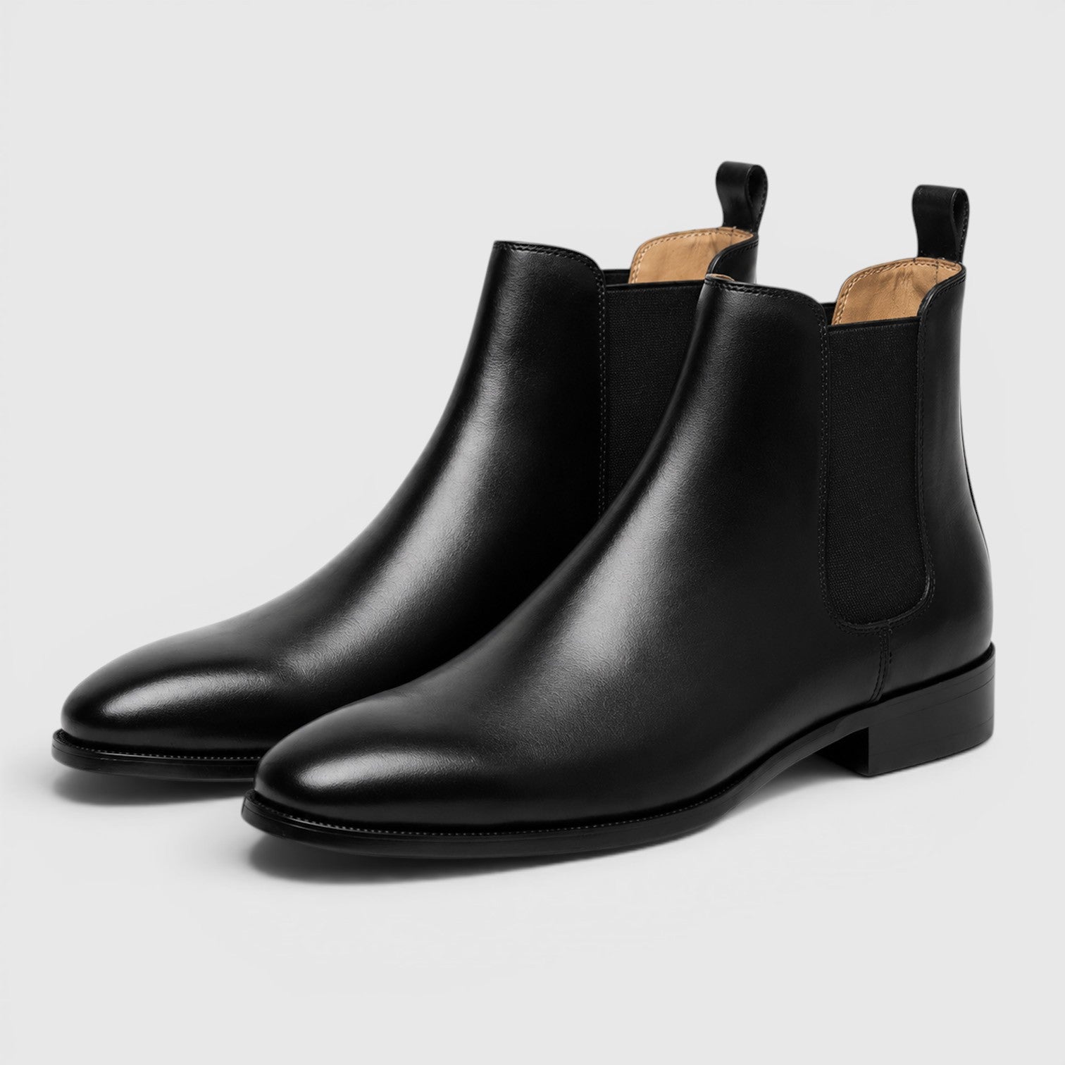 Monvaline | Men's Classic Leather Chelsea Boots for Business Casual