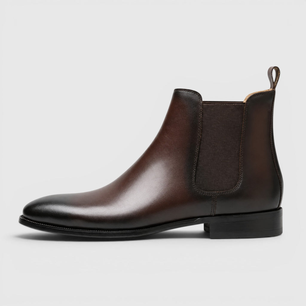 Monvaline | Men's Classic Leather Chelsea Boots for Business Casual