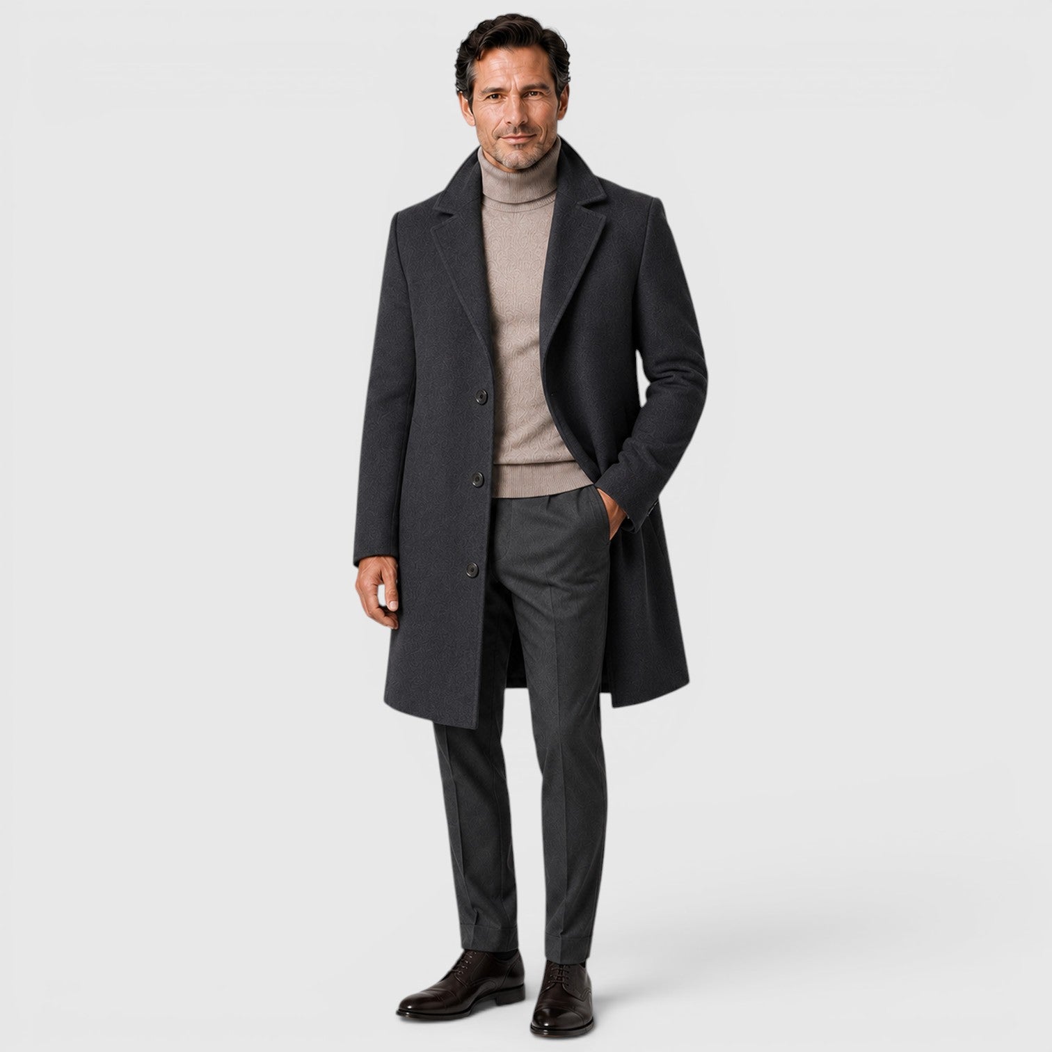Monvaline | Men's Classic Trench Coat for Smart Casual Style