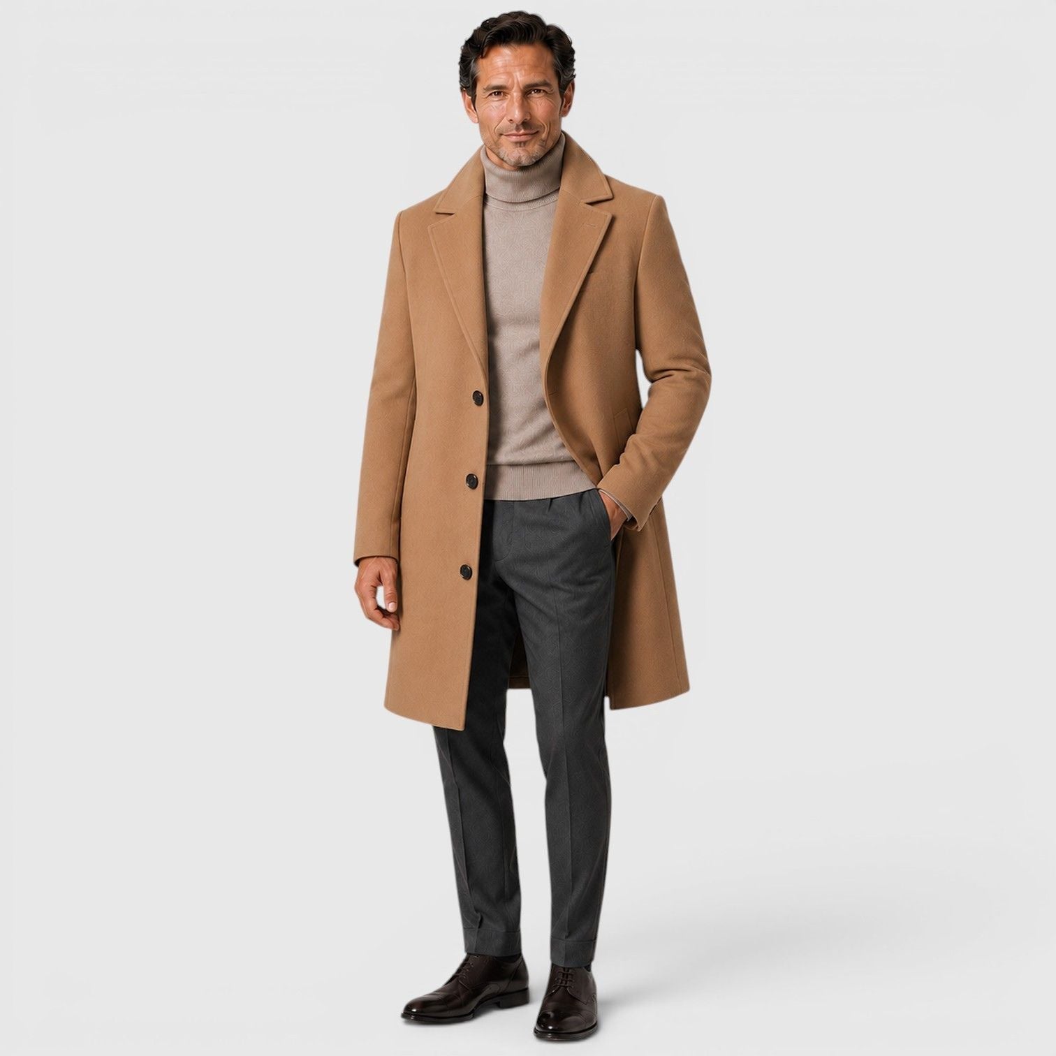 Monvaline | Men's Classic Trench Coat for Smart Casual Style