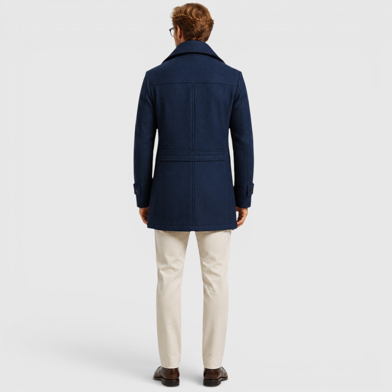 Monvaline | Men's Classic Wool Coat for Work and Casual Outfits
