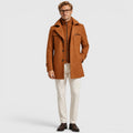 Monvaline | Men's Classic Wool Coat for Work and Casual Outfits