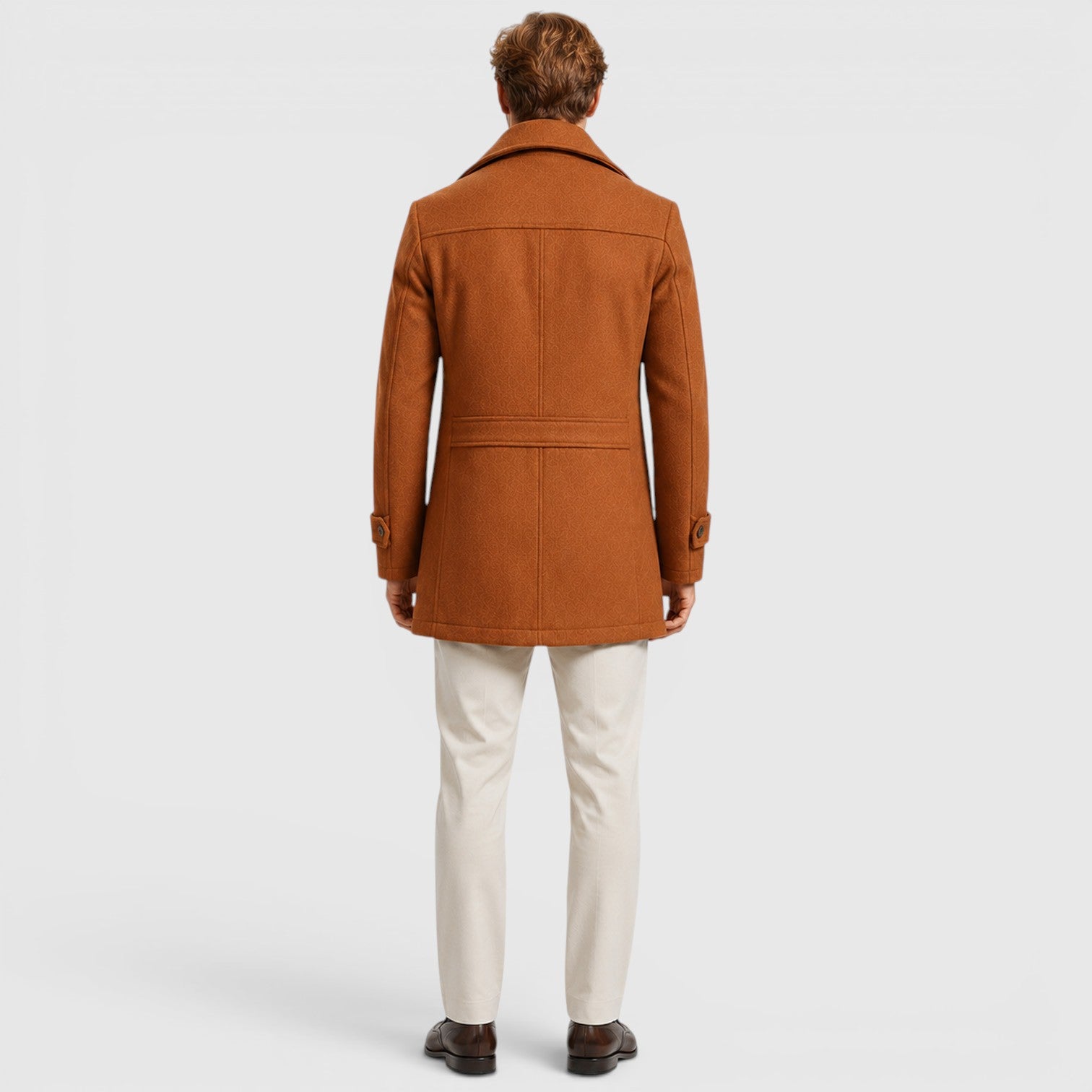 Monvaline | Men's Classic Wool Coat for Work and Casual Outfits