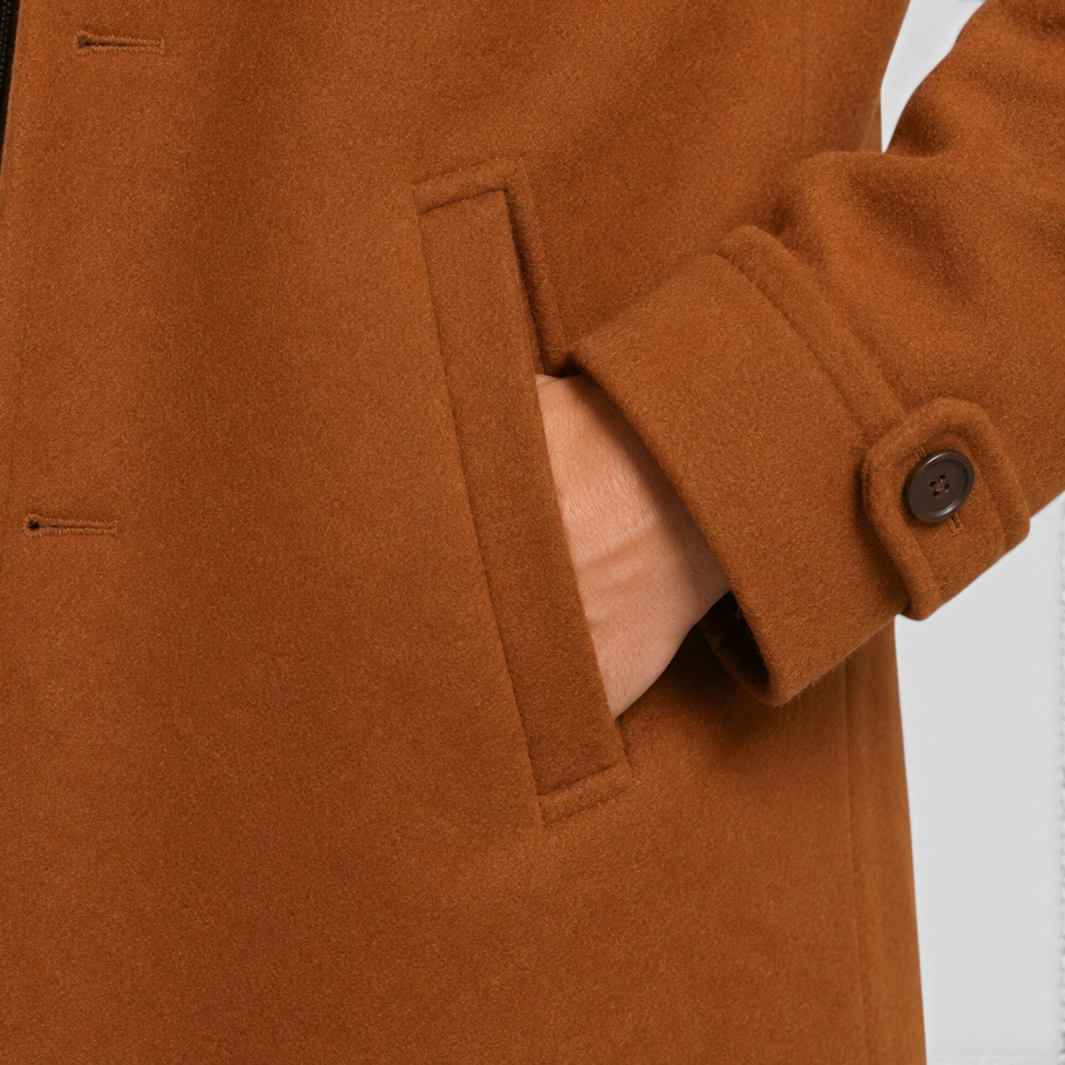 Monvaline | Men's Classic Wool Coat for Work and Casual Outfits