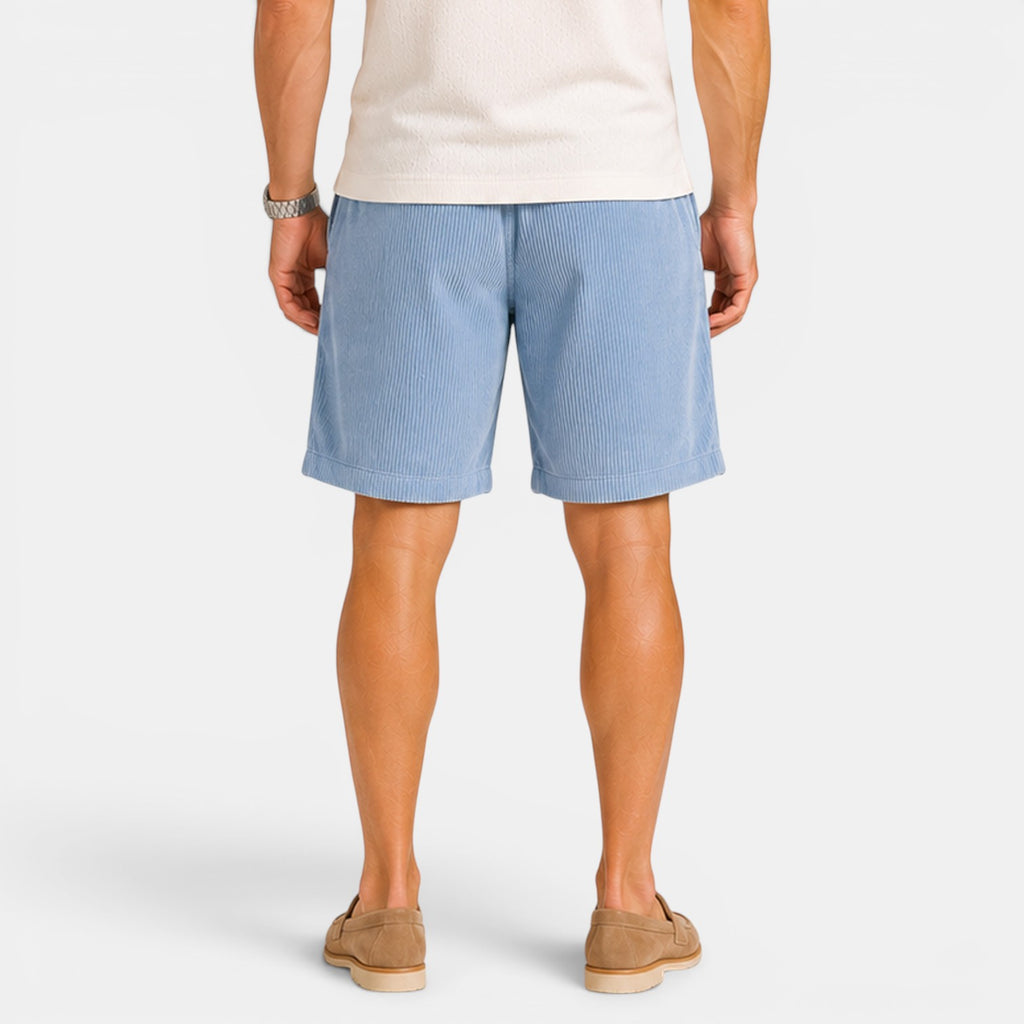 Monvaline | Men's Corduroy Drawstring Shorts for Summer Comfort