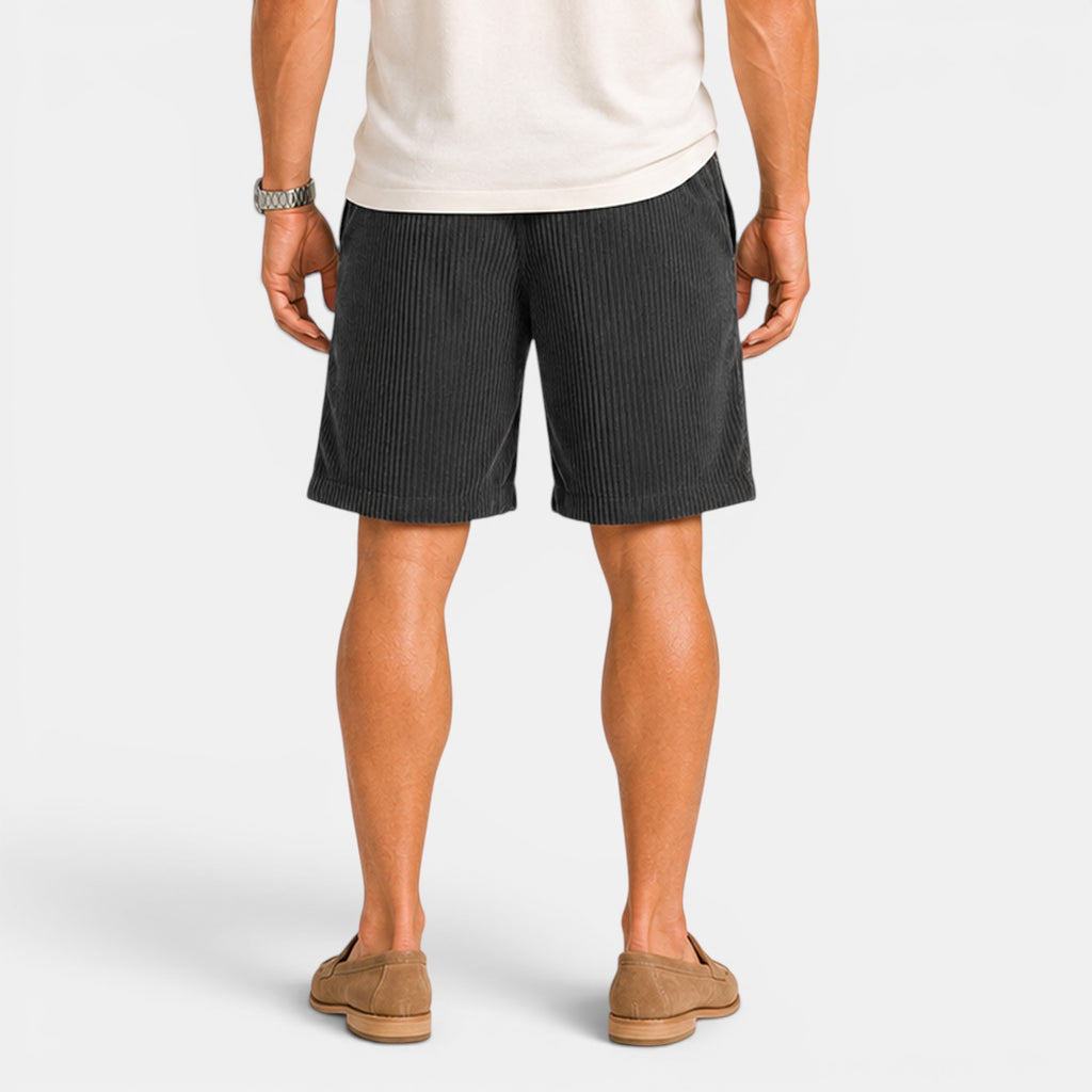 Monvaline | Men's Corduroy Drawstring Shorts for Summer Comfort