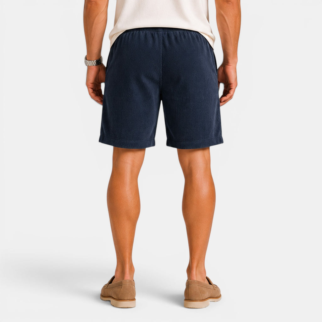 Monvaline | Men's Corduroy Drawstring Shorts for Summer Comfort