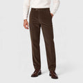 Monvaline | Men's Corduroy Trousers Classic Flat Front