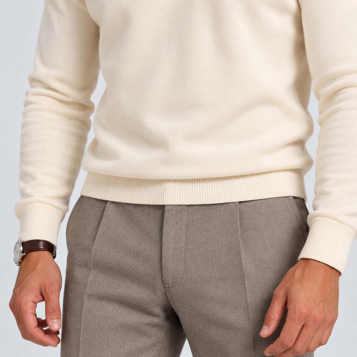 Monvaline | Men's Cotton Blend Quarter Zip Jumper Slim Fit
