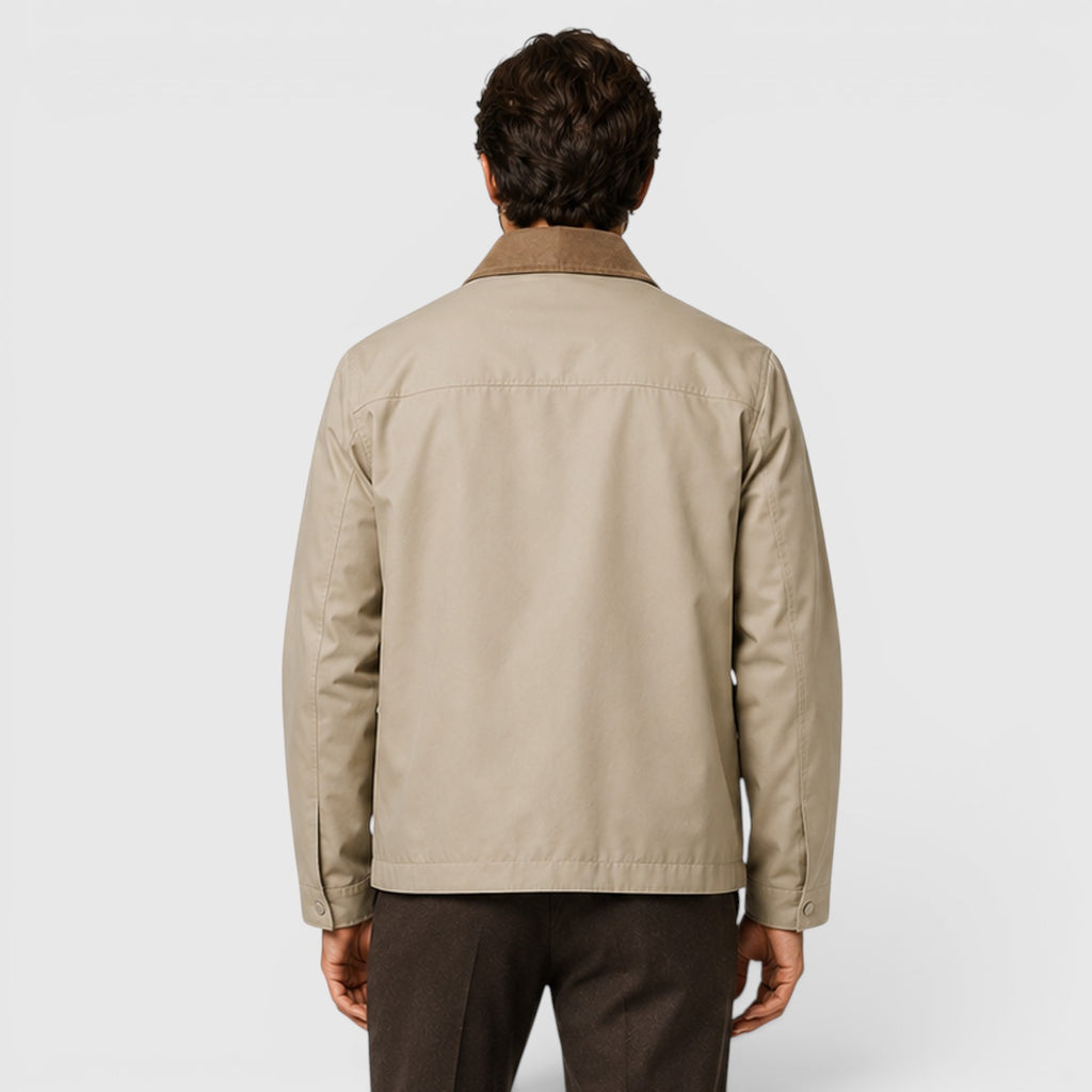 Monvaline | Men's Cotton Lightweight Jacket for Smart Casual Outerwear