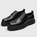 Monvaline | Men's Derby Shoes Genuine Leather Lightweight Chunky Sole