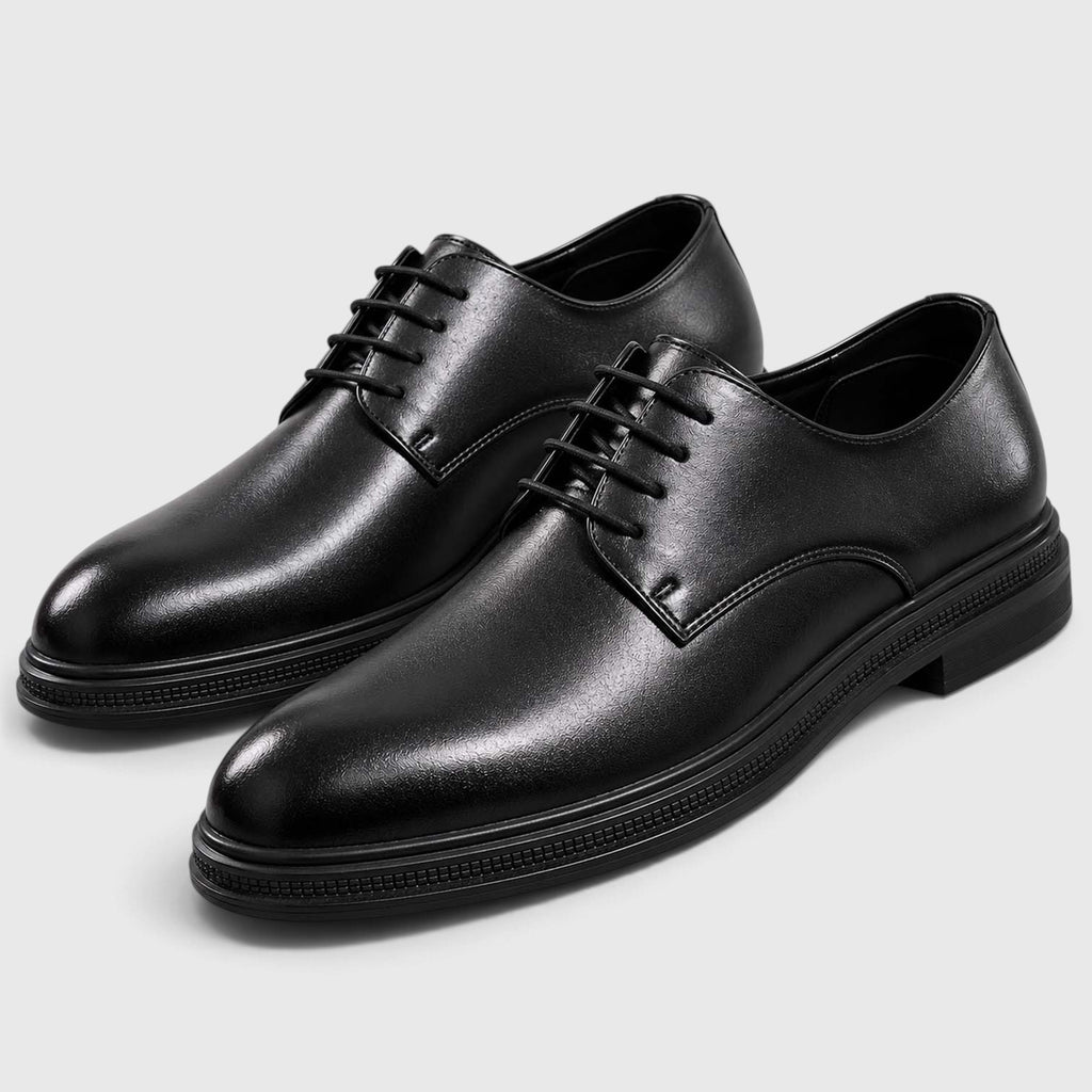 Monvaline | Men's Derby Shoes Genuine Leather Lightweight Chunky Sole