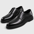 Monvaline | Men's Derby Shoes Genuine Leather Lightweight Chunky Sole