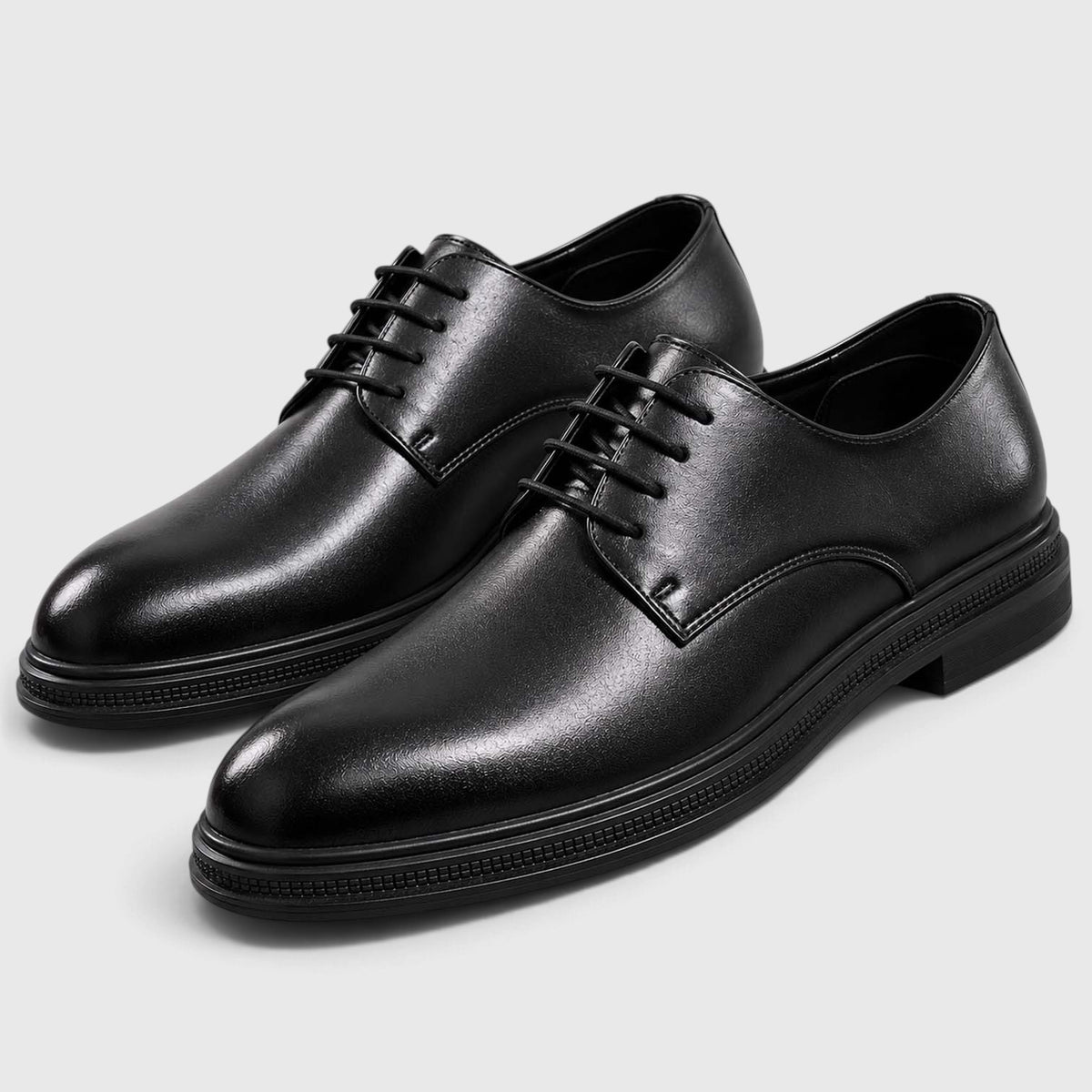 Monvaline | Men's Derby Shoes Genuine Leather Lightweight Chunky Sole