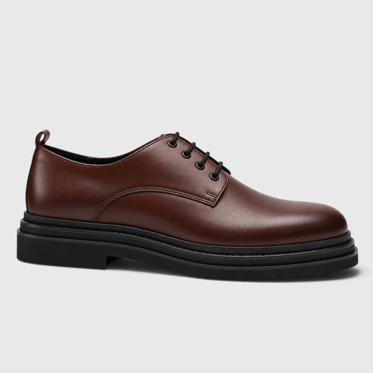 Monvaline | Men's Derby Shoes Genuine Leather Lightweight Chunky Sole