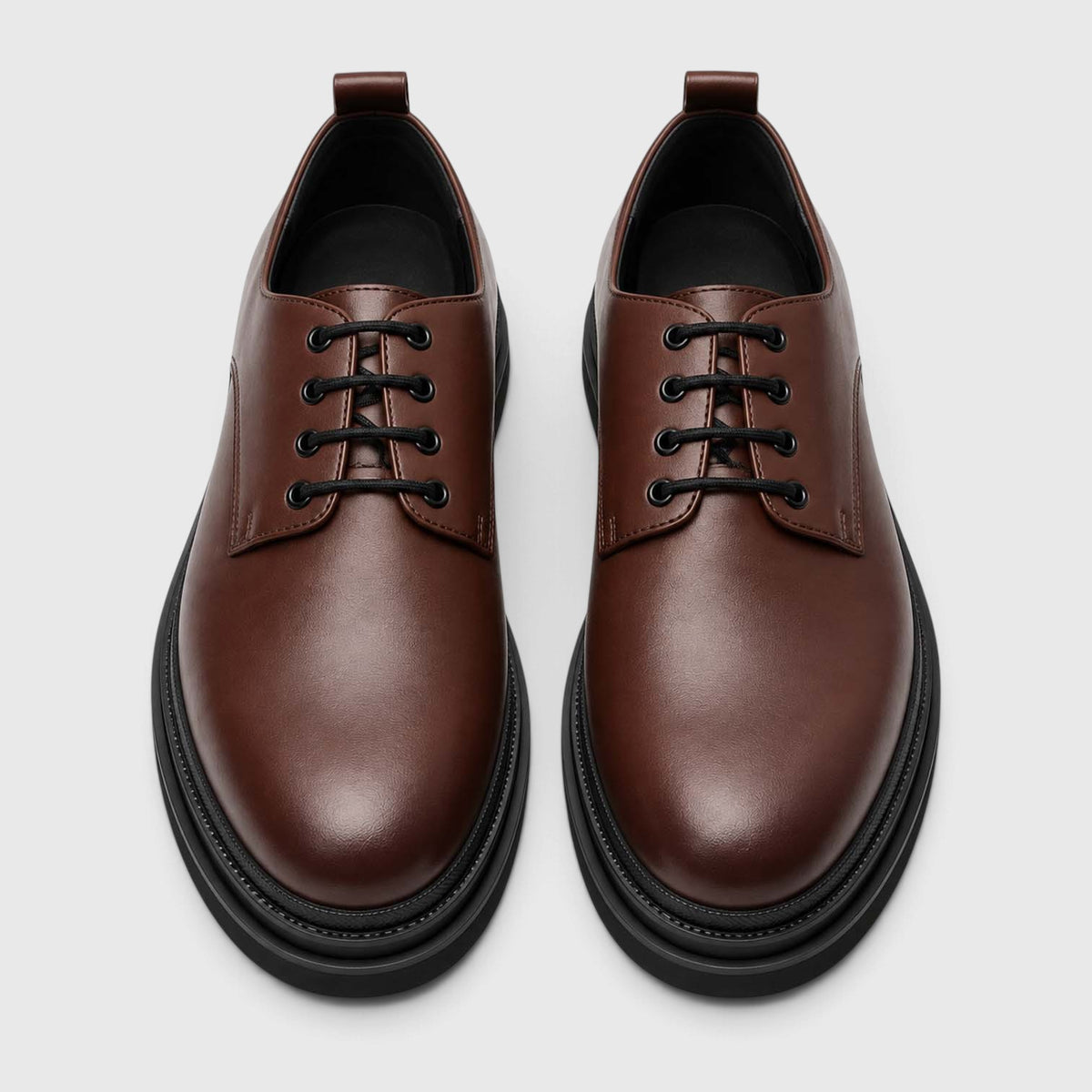 Monvaline | Men's Derby Shoes Genuine Leather Lightweight Chunky Sole