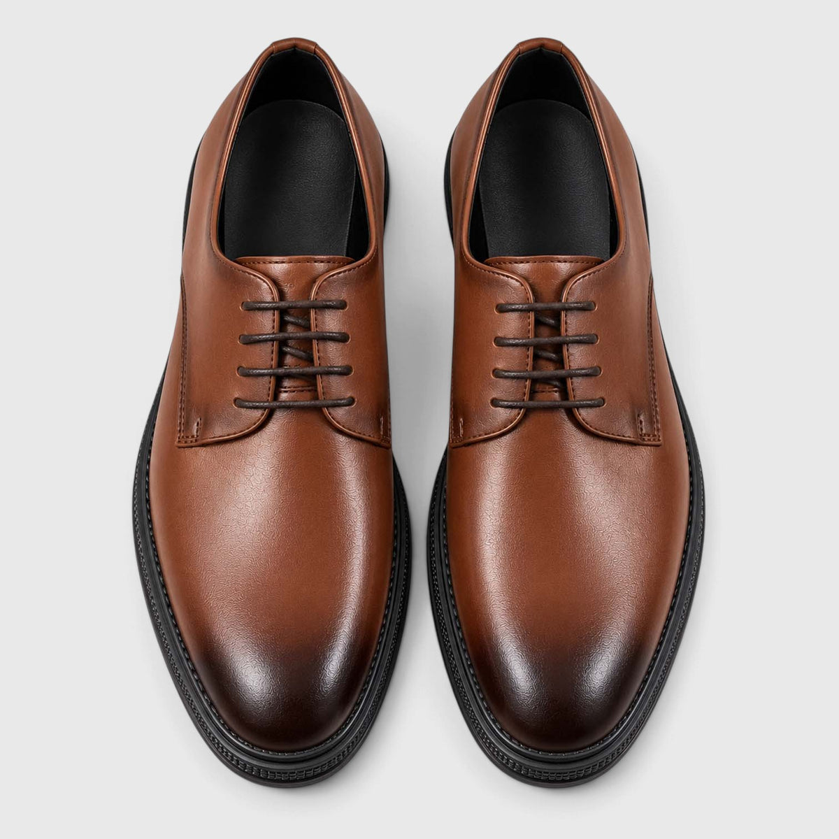 Monvaline | Men's Derby Shoes Genuine Leather Lightweight Chunky Sole