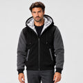 Monvaline | Men's Fleece Lined Hooded Jacket – Warm Winter Coat
