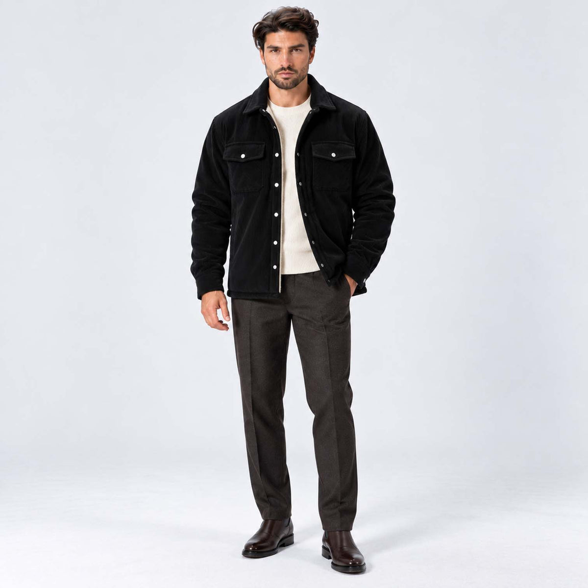 Monvaline | Men's Fleece-Lined Jacket for Cold Weather