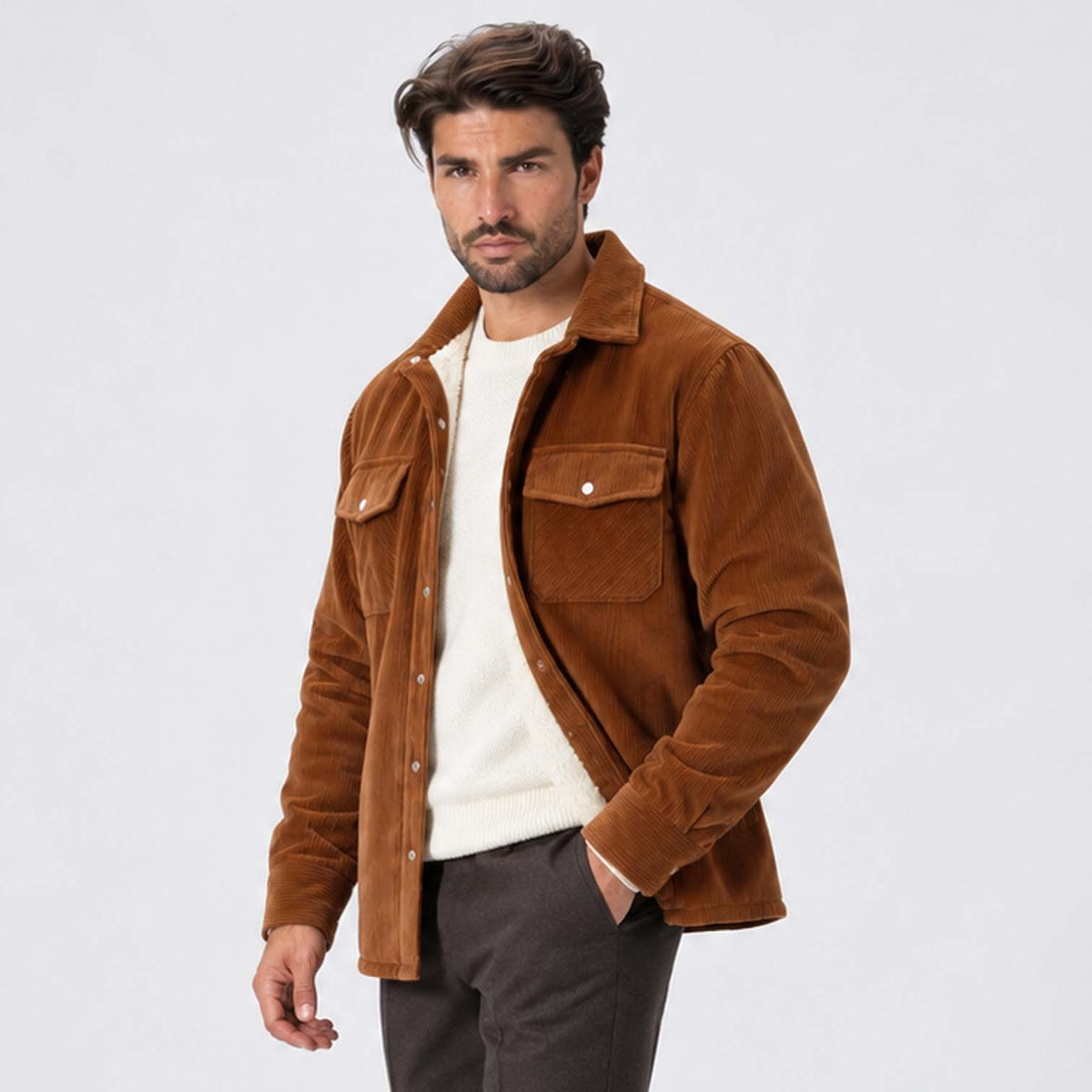 Monvaline | Men's Fleece-Lined Jacket for Cold Weather
