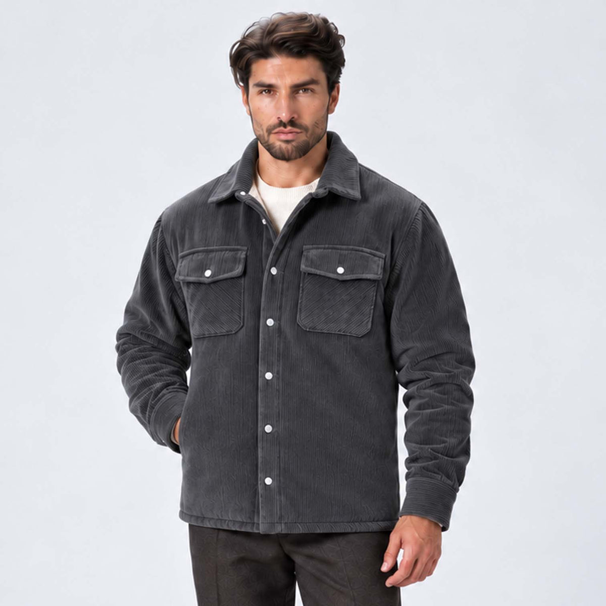 Monvaline | Men's Fleece-Lined Jacket for Cold Weather