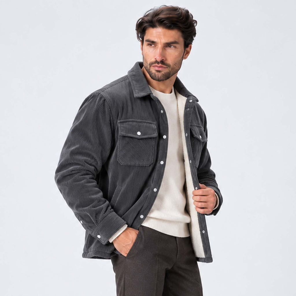 Monvaline | Men's Fleece-Lined Jacket for Cold Weather