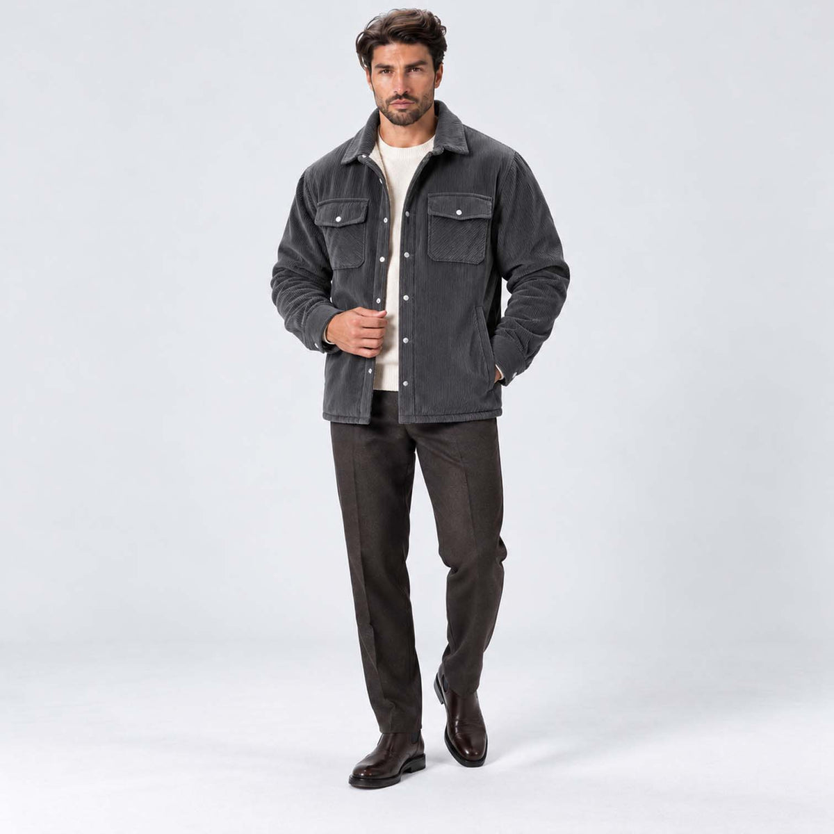 Monvaline | Men's Fleece-Lined Jacket for Cold Weather