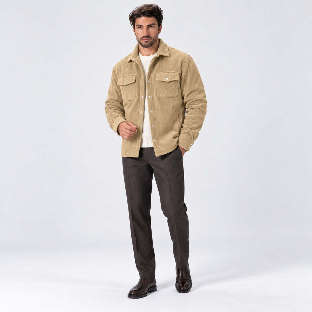 Monvaline | Men's Fleece-Lined Jacket for Cold Weather