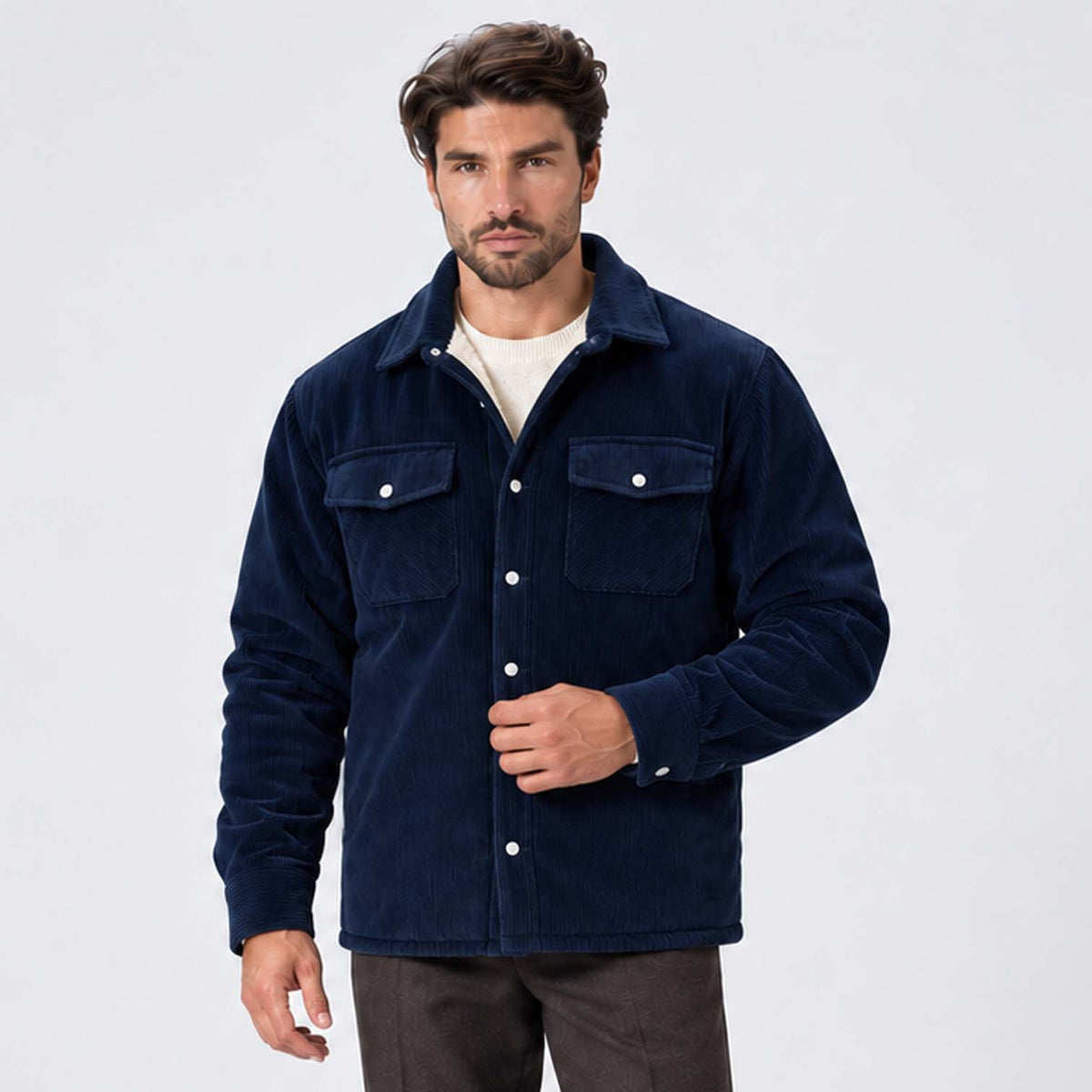 Monvaline | Men's Fleece-Lined Jacket for Cold Weather