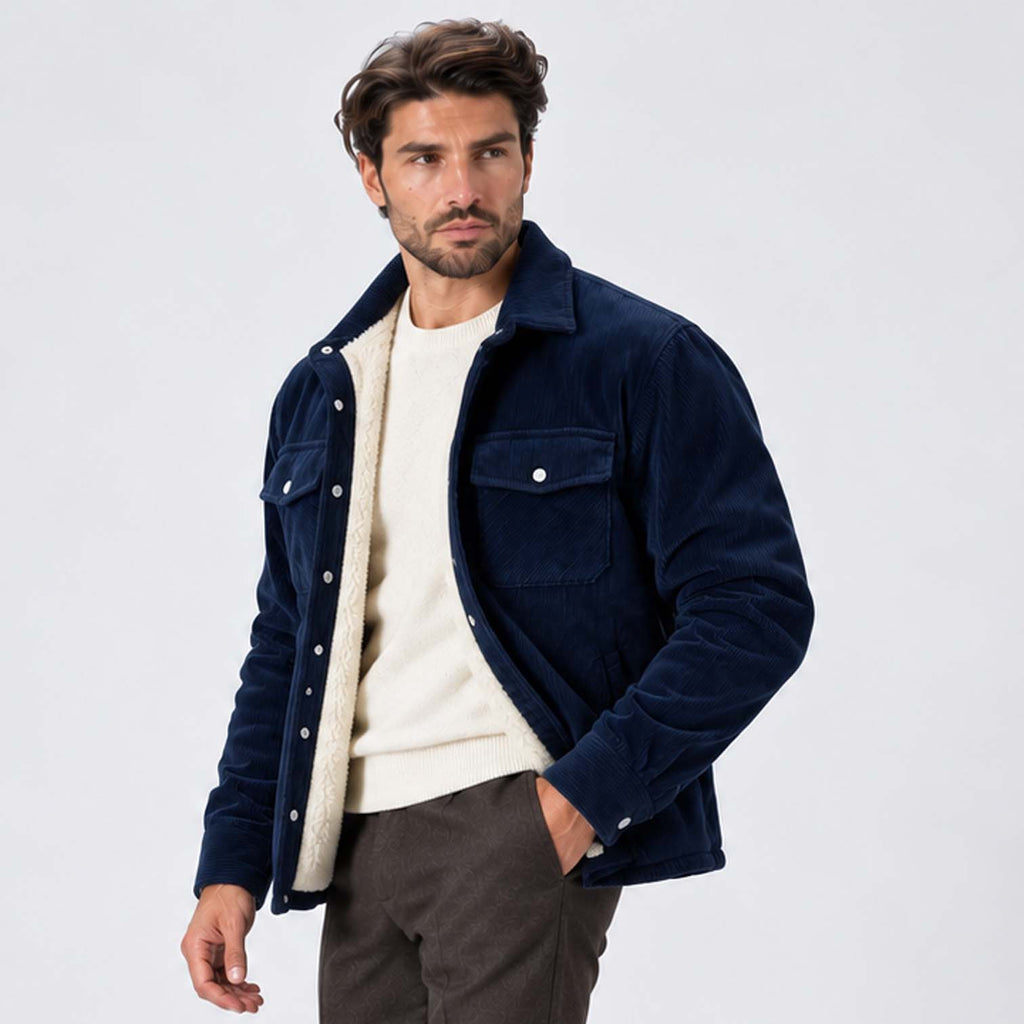 Monvaline | Men's Fleece-Lined Jacket for Cold Weather