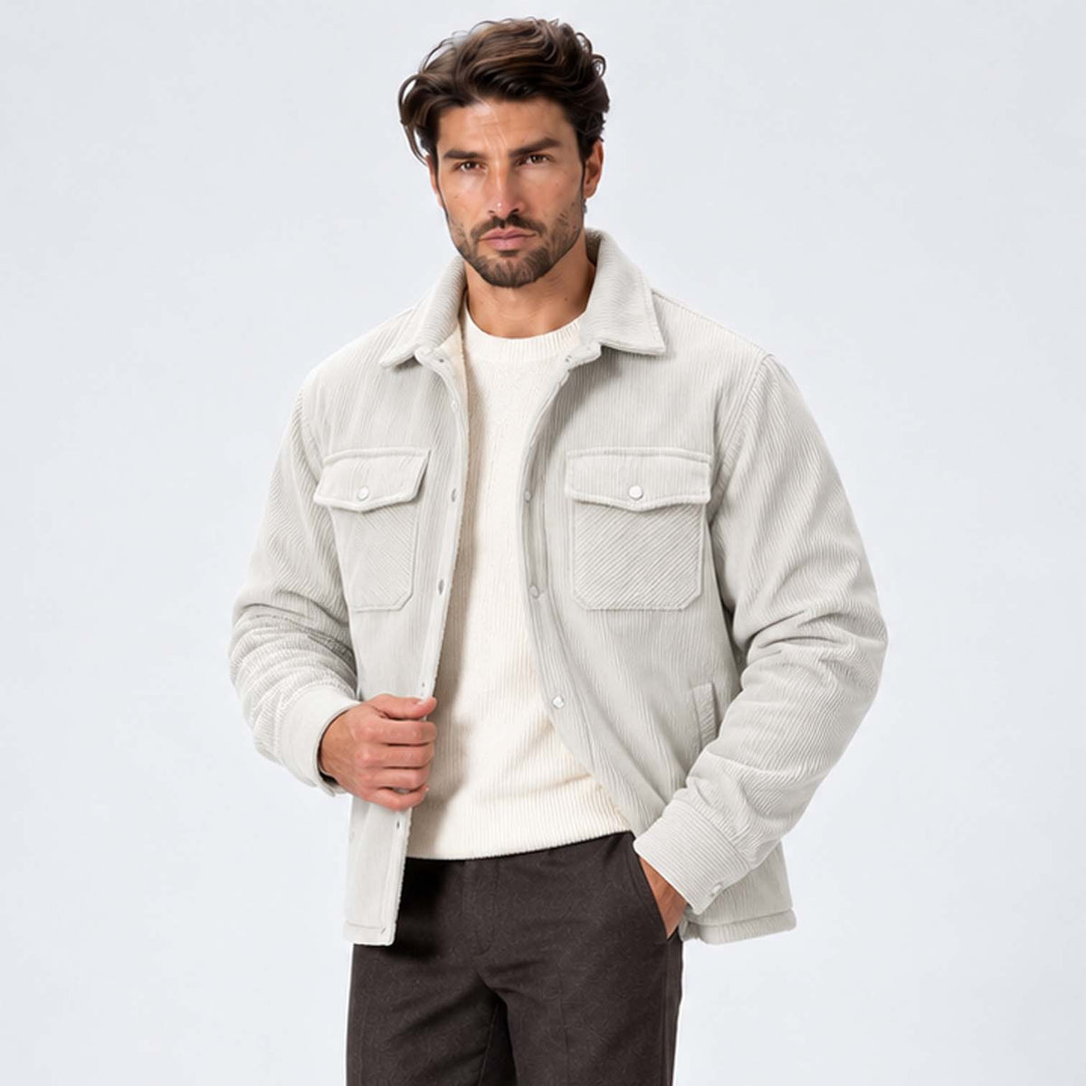 Monvaline | Men's Fleece-Lined Jacket for Cold Weather