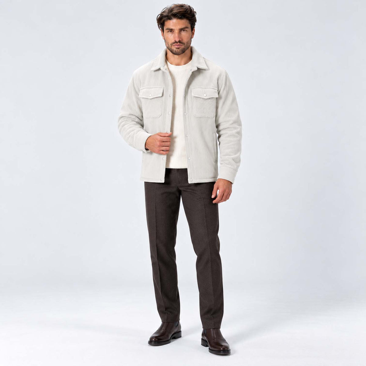 Monvaline | Men's Fleece-Lined Jacket for Cold Weather