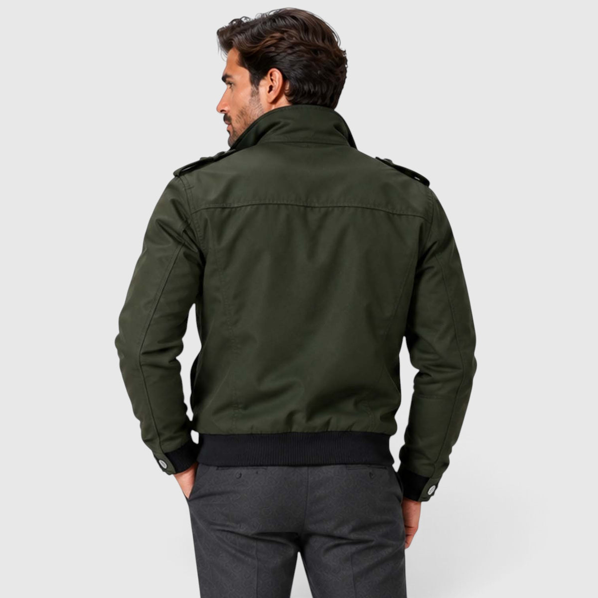 Monvaline | Men's Fleece Lined Jacket Warm Winter Coat Cotton