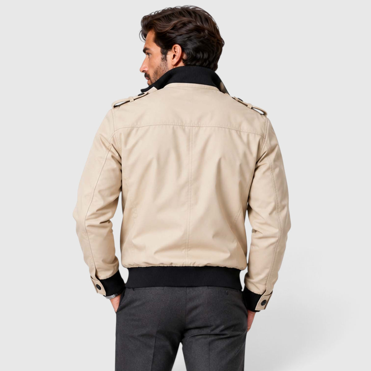 Monvaline | Men's Fleece Lined Jacket Warm Winter Coat Cotton