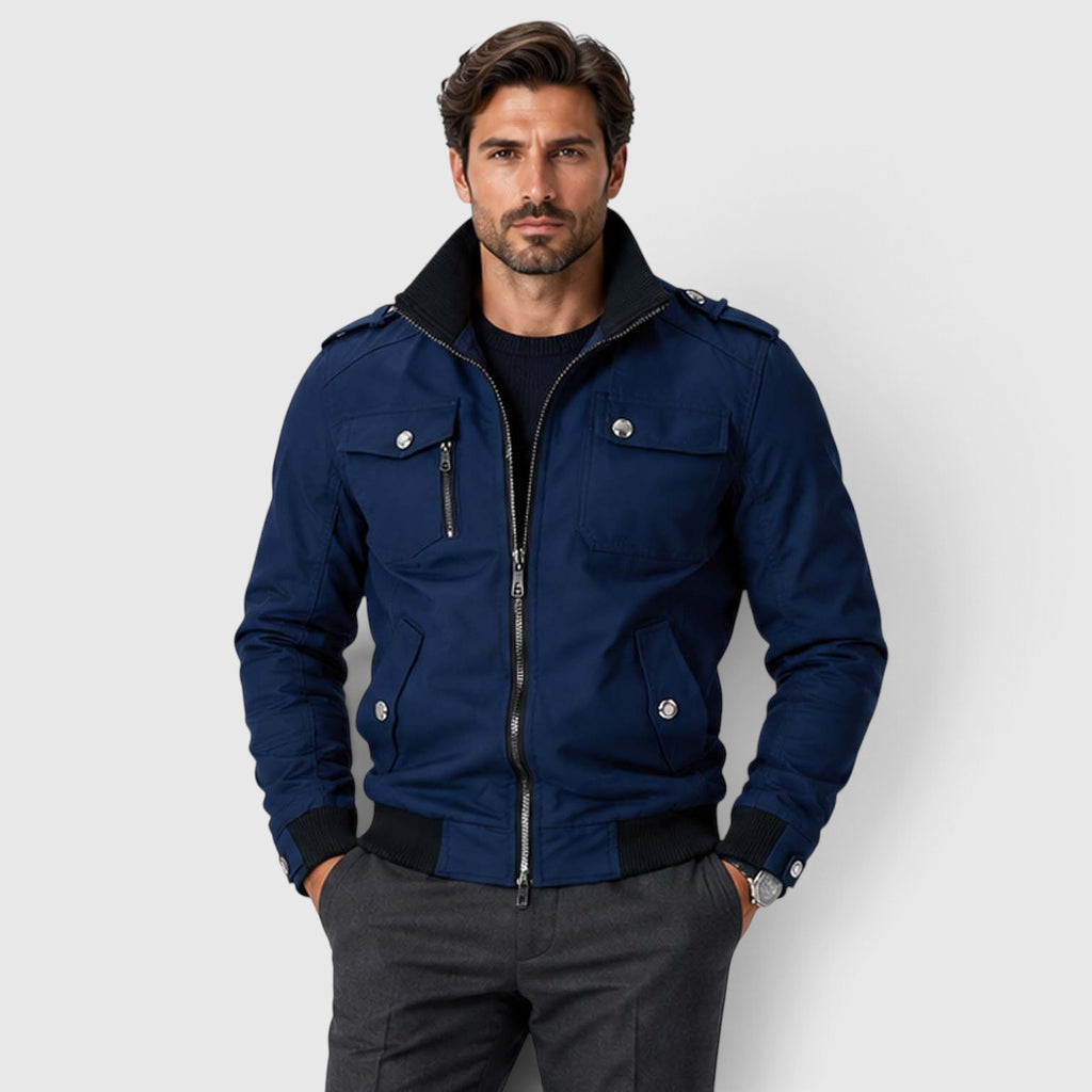 Monvaline | Men's Fleece Lined Jacket Warm Winter Coat Cotton