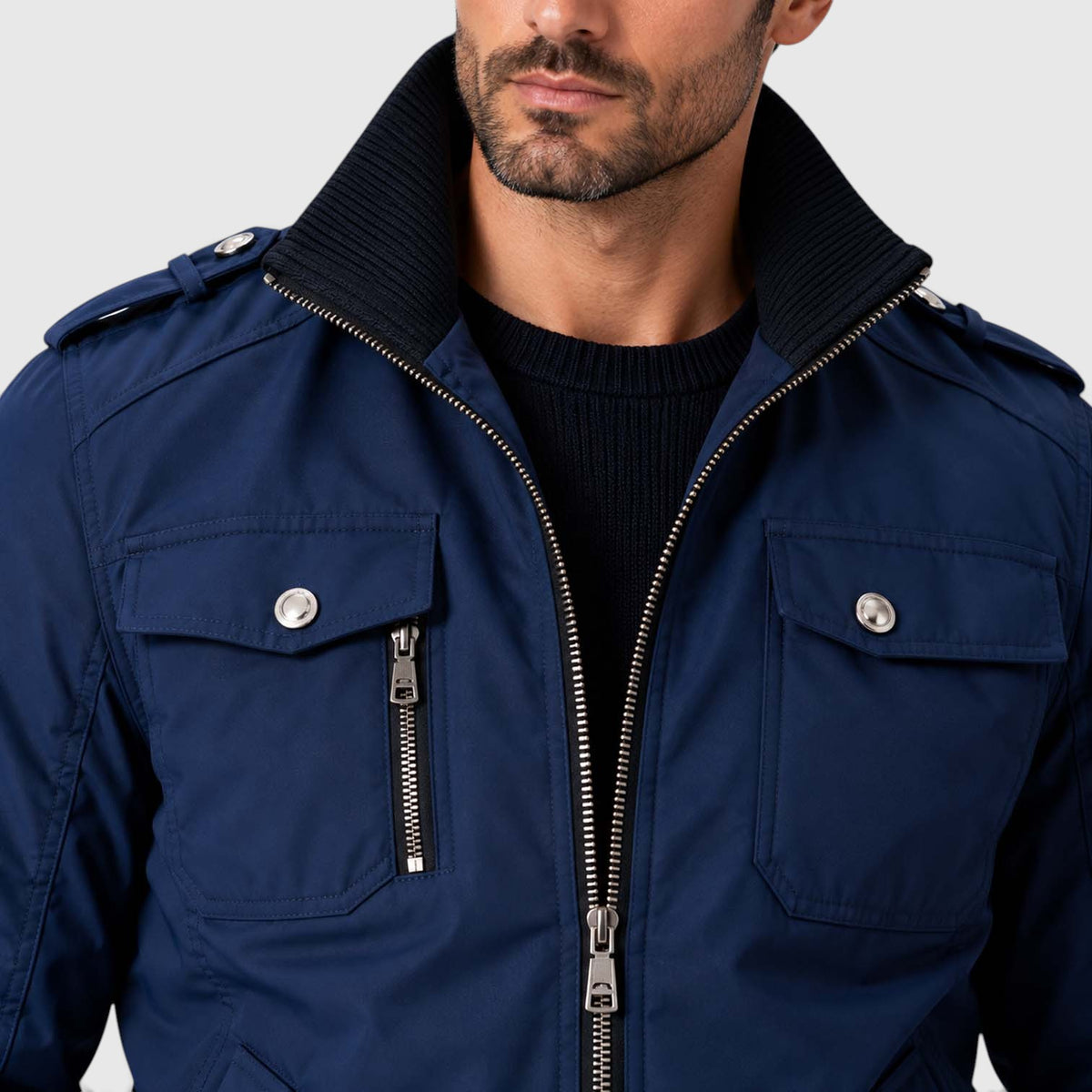 Monvaline | Men's Fleece Lined Jacket Warm Winter Coat Cotton