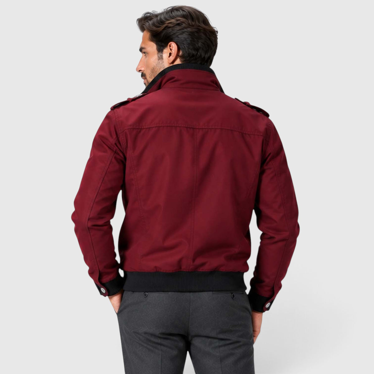 Monvaline | Men's Fleece Lined Jacket Warm Winter Coat Cotton