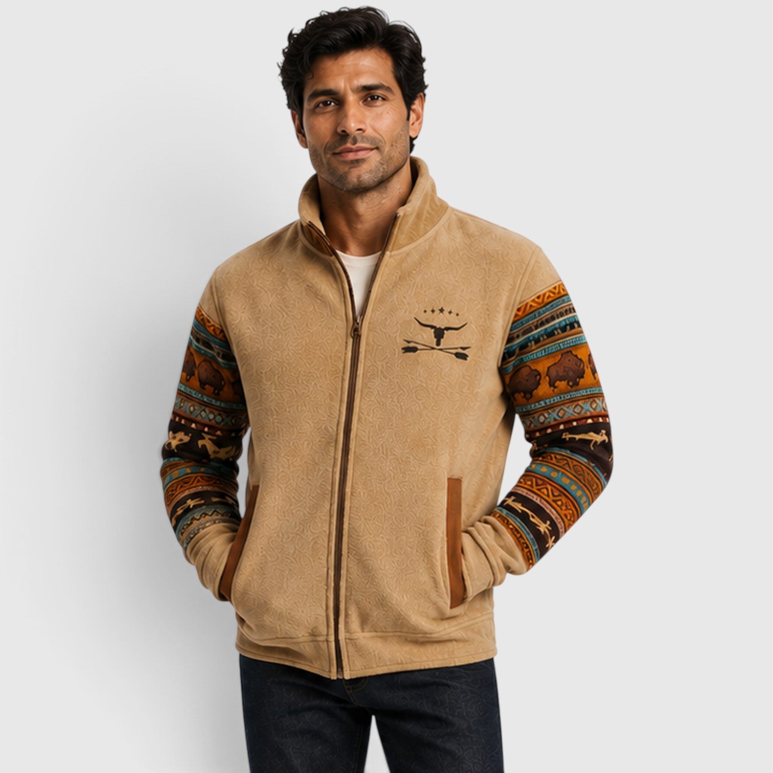 Monvaline | Men's Fleece Zip-Up Vest – Warm Outdoor Layer
